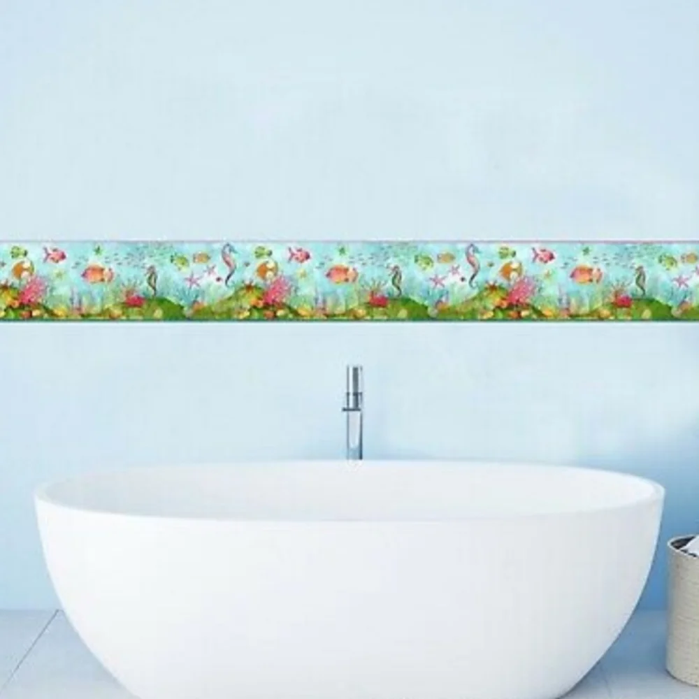 Wallpaper Border Flirty Fun Fishes Kids Bathroom